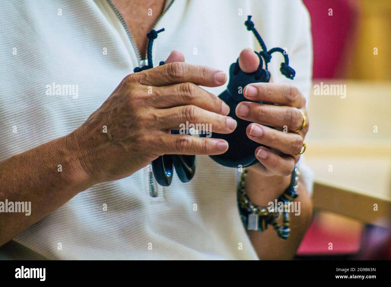 Seville Spain July 23, 2021 Closeup of the hands of players