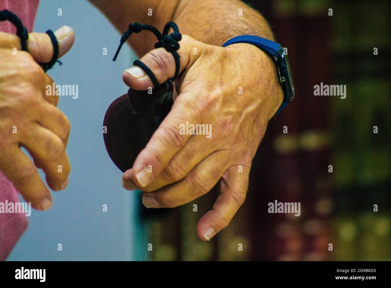 Seville Spain July 23, 2021 Closeup of the hands of players