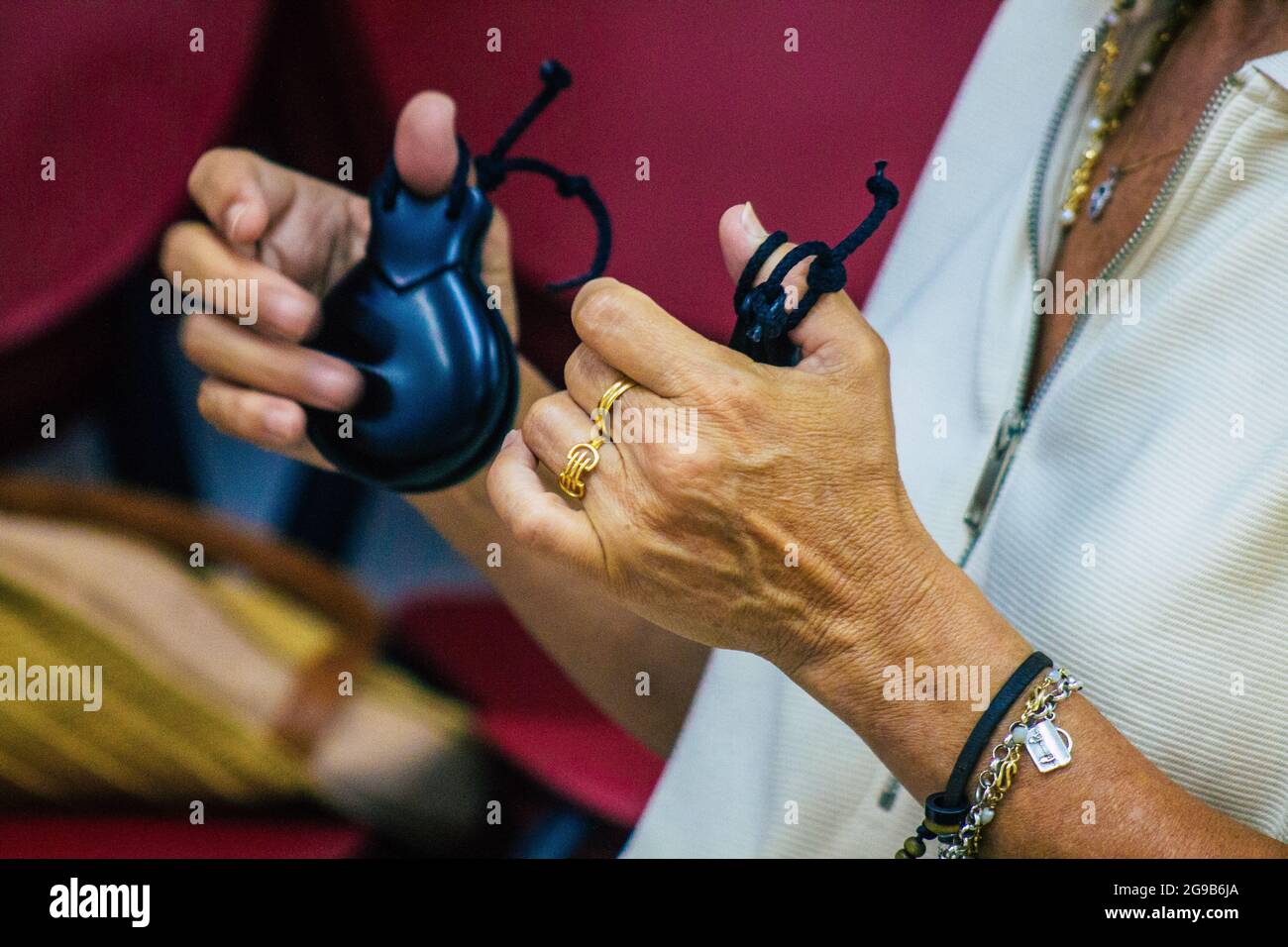 Seville Spain July 23, 2021 Closeup of the hands of players