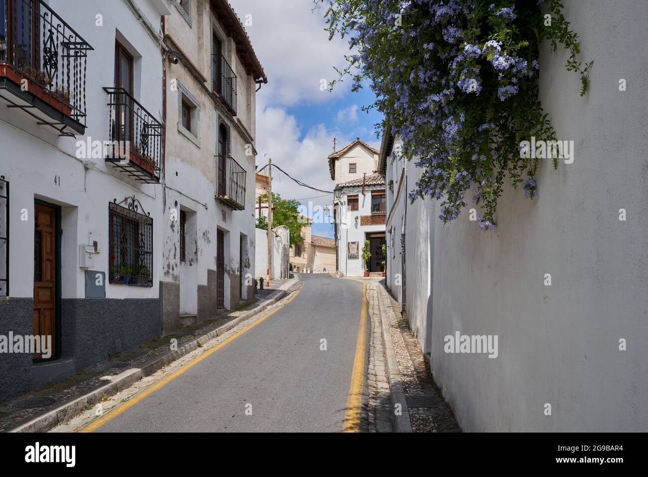 View of the albaicin neighborhood (Albayzin) in the city of Granada. Spain Stock Photo