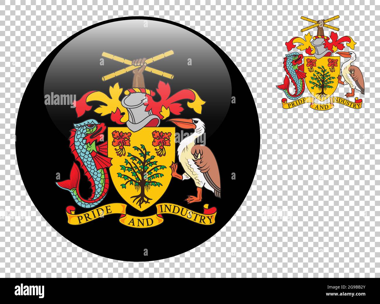 Coat of arms vector illustration on a transparent background Stock