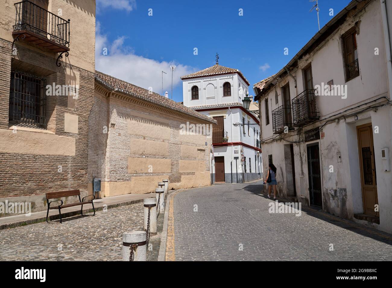 View of the albaicin neighborhood (Albayzin) in the city of Granada. Spain Stock Photo