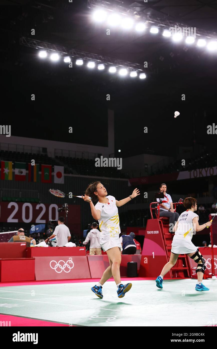 Tokyo, Japan. 25th July, 2021. Yuki Fukushima & Sayaka Hirota (JPN ...