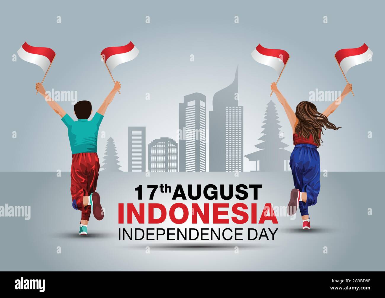 Happy indonesian kids Stock Vector Images Alamy