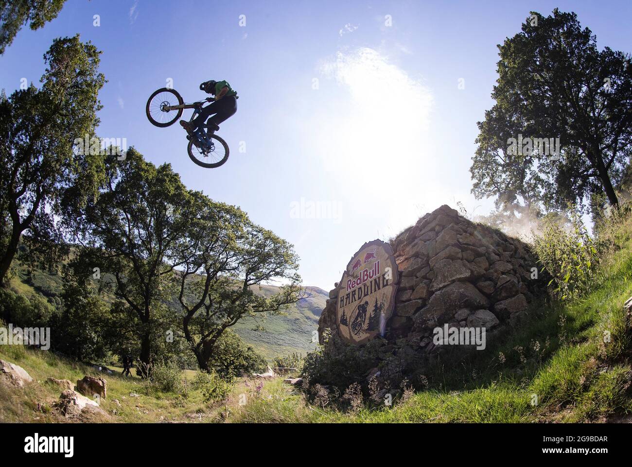 EDITORIAL USE ONLY Norway's Brage Vestavik participates in the Red Bull  Hardline 2021 competition in Dyfi Valley, Wales. Picture date: Sunday July  25, 2021 Stock Photo - Alamy