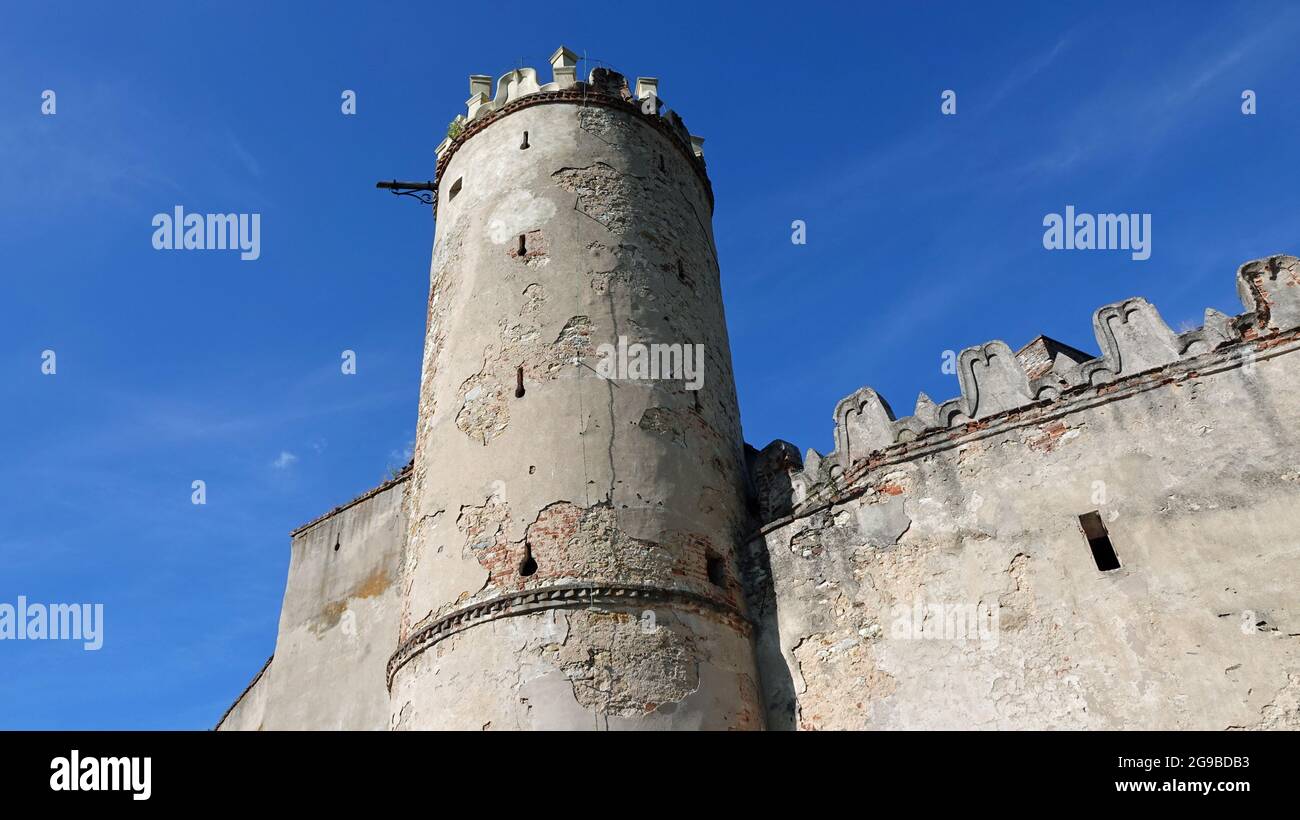 View of the tower of boskovice castle in the czech republic Stock Photo