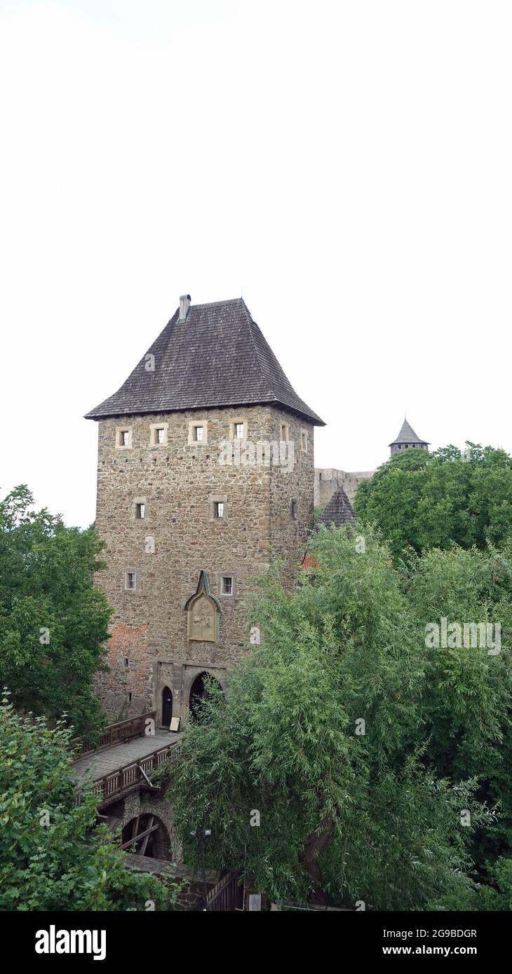 Ruins of helfstyn castle in the czech republic. View of the tower at ...