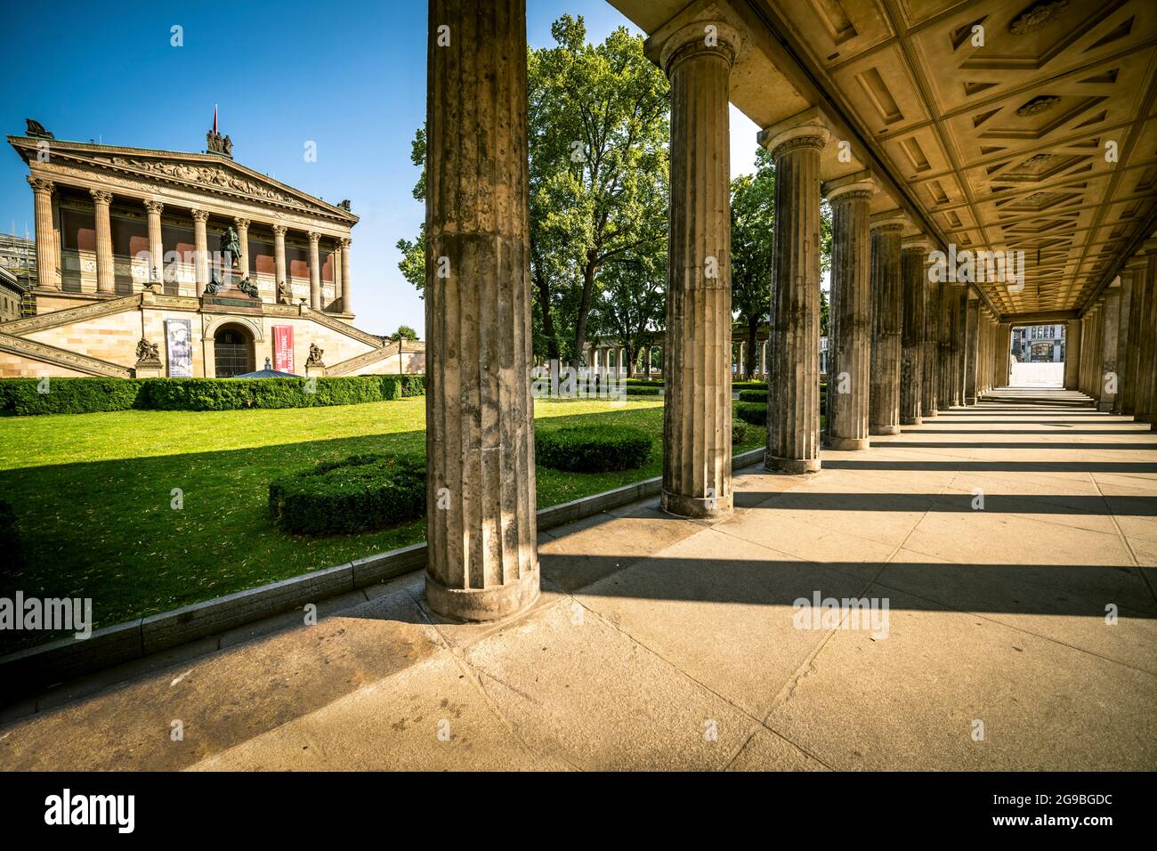 Neues Museum und Alte Nationalgalerie auf der Museumsinsel, Berlin Stock Photo