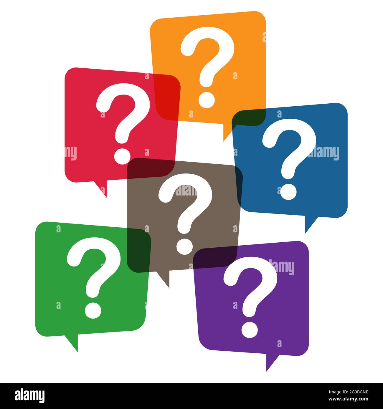 Question mark, frequently asked questions vector icon. Information speech  bubble symbol, help message Stock Vector Image & Art - Alamy