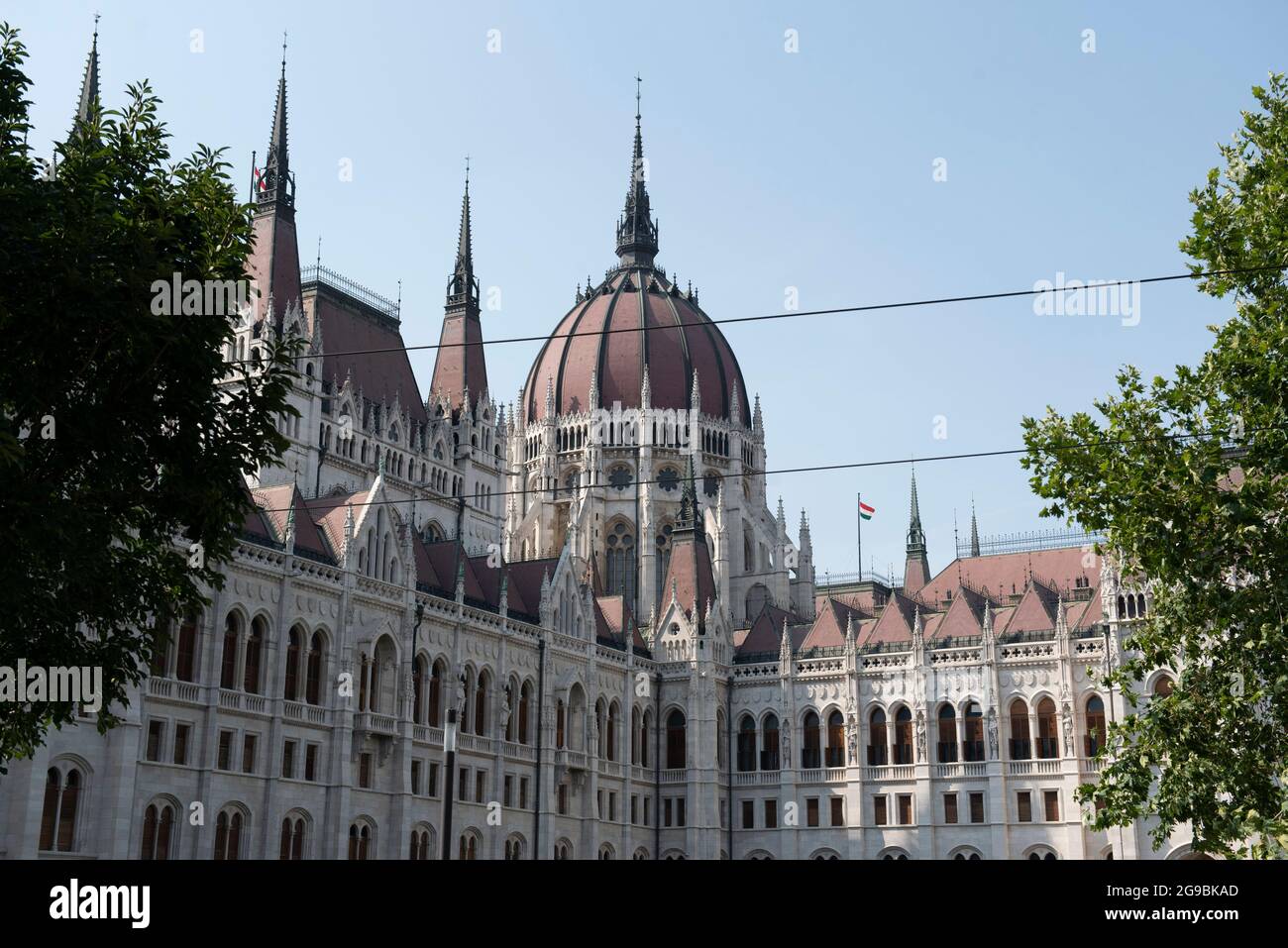 Budapest, Warsaw, Hungary. 25th July, 2021. The Hungarian Parliament Building is seen on July 25, 2021 in Budapest, Hungary. (Credit Image: © Aleksander Kalka/ZUMA Press Wire) Stock Photo