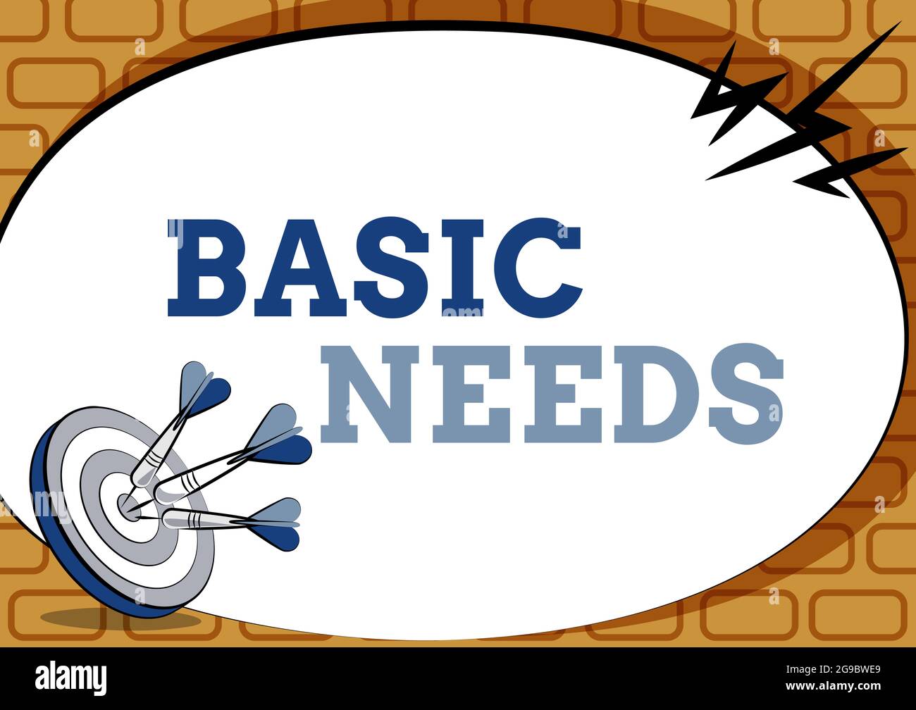 Sign Displaying Basic Needs Concept Meaning Necessary To Sustain Life 