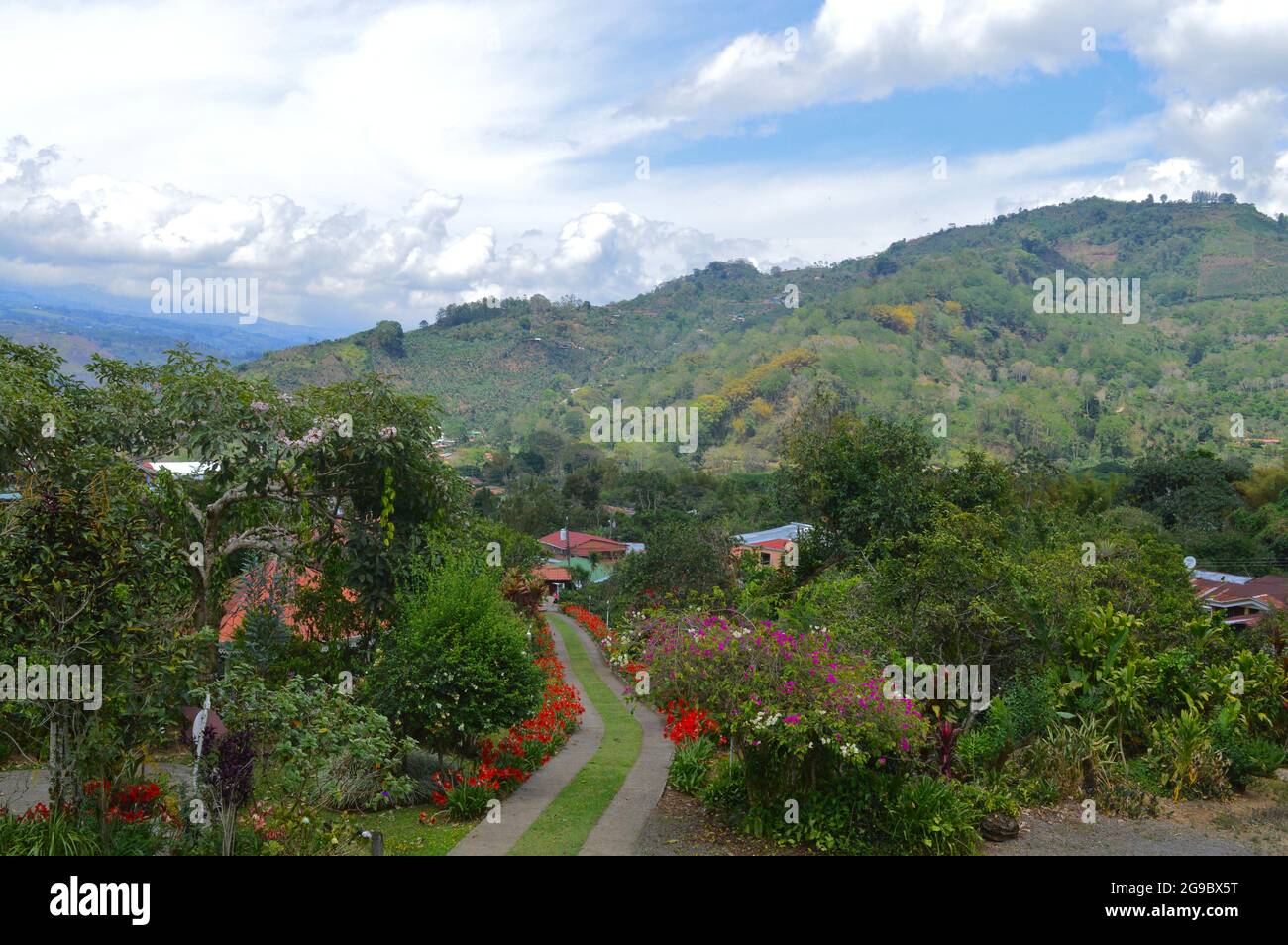 view of orosi valley, cartago province Stock Photo