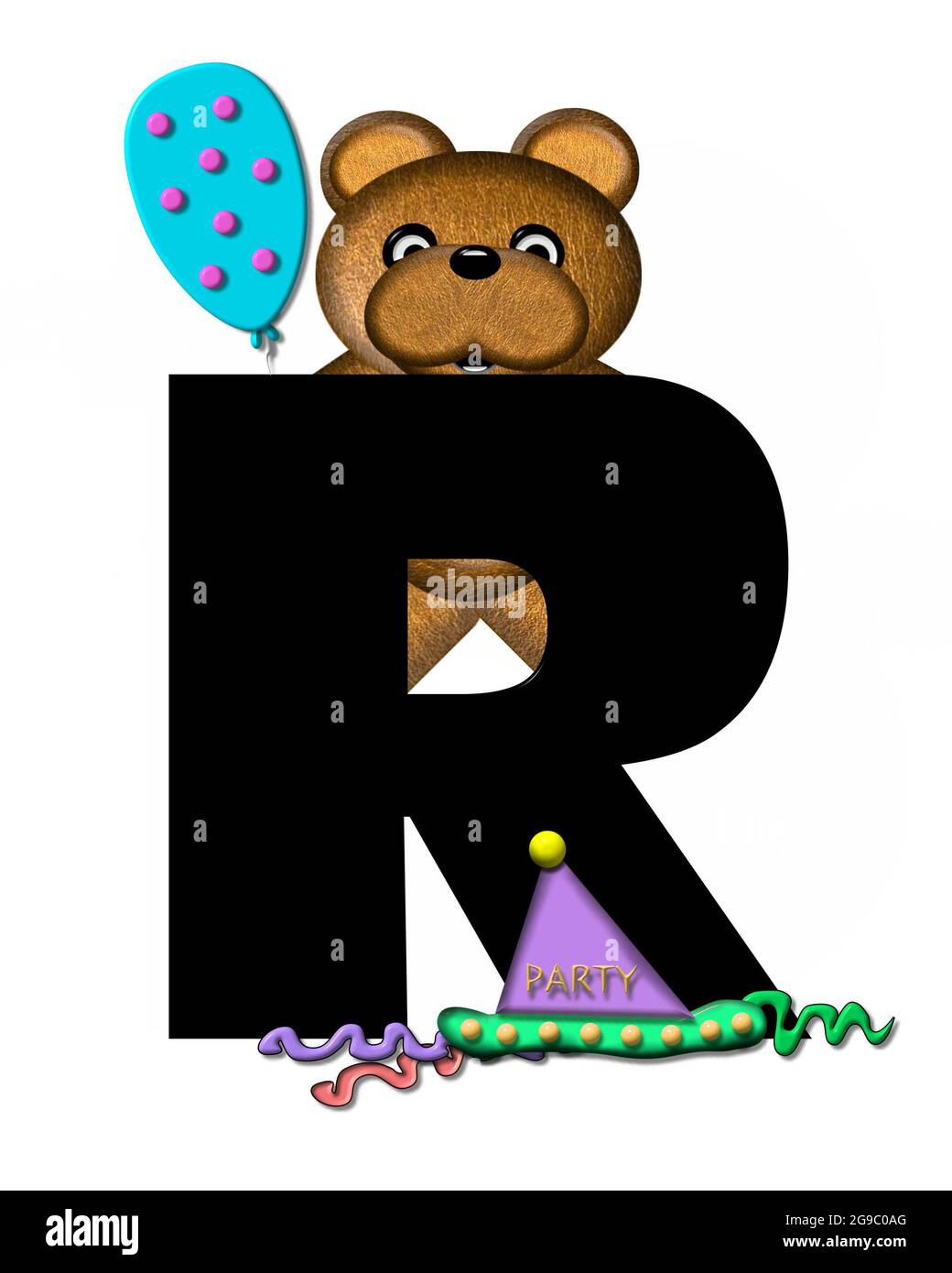 The letter R, in the alphabet set 
