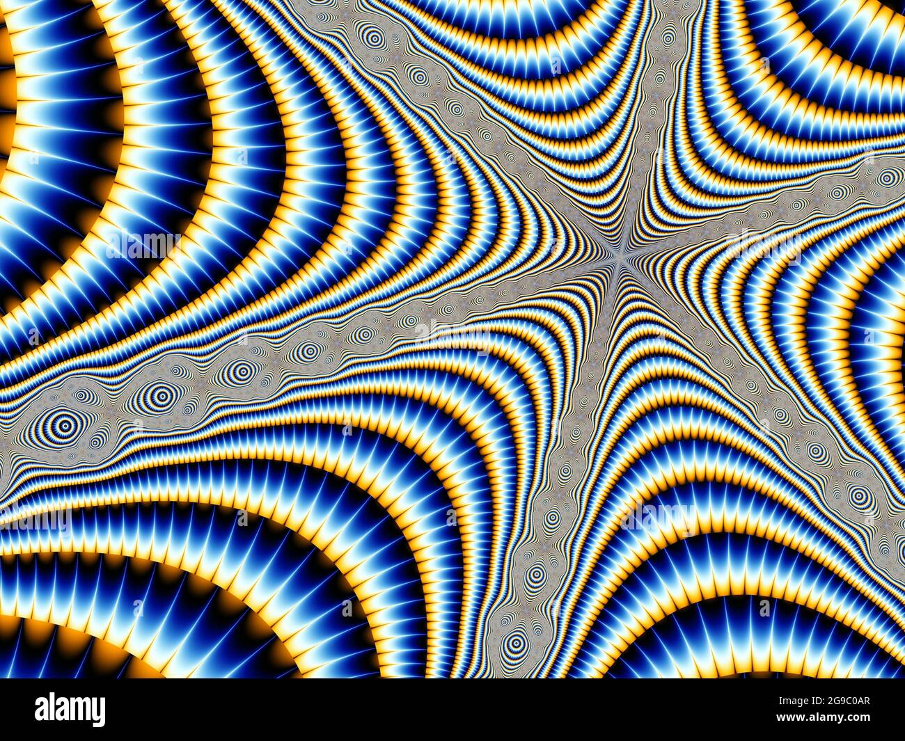 Abstract complex mathematical fractal structure Stock Photo