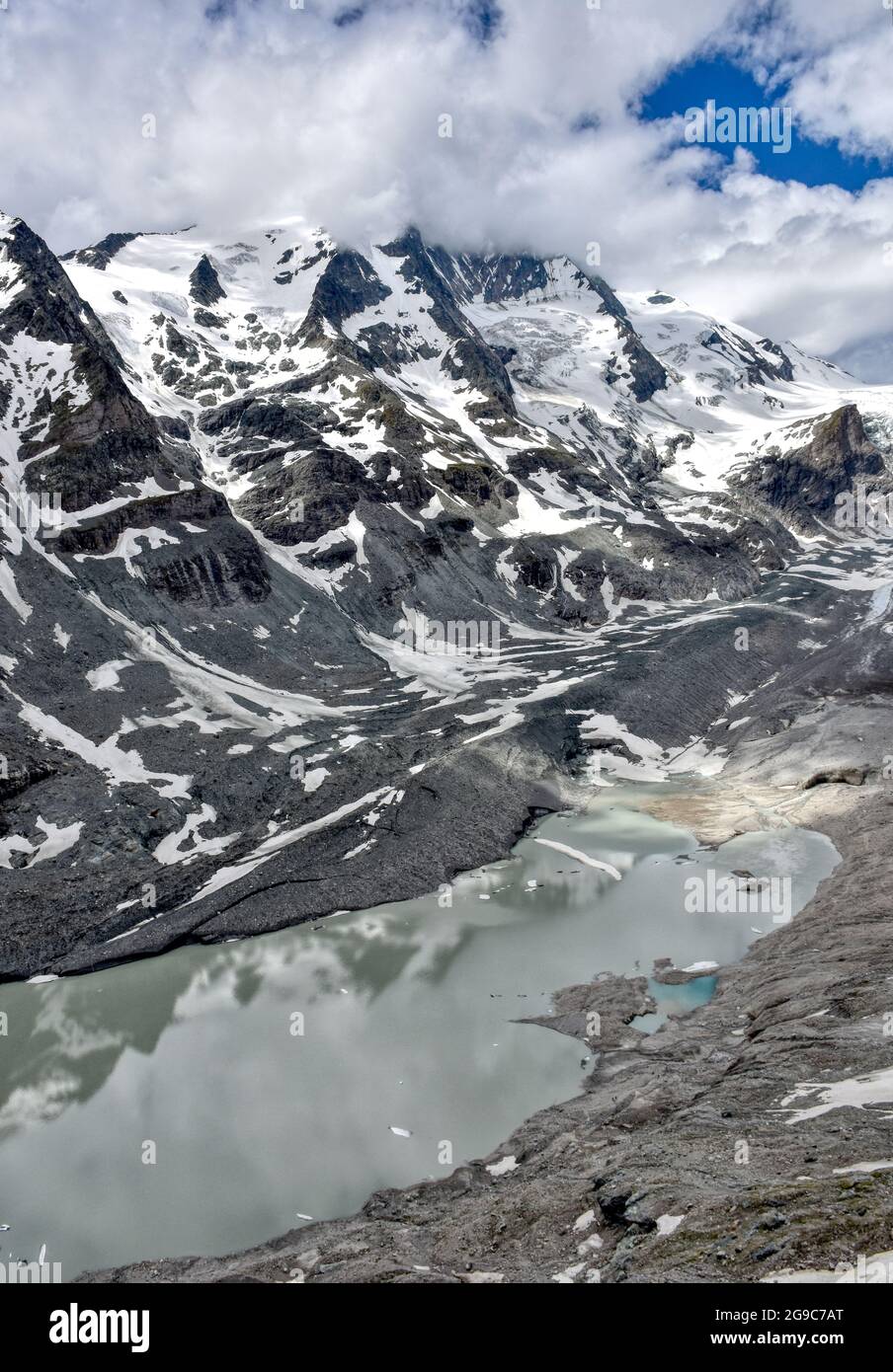 Pasterze, Großglockner, Gletscher, Gletscherzunge, Kaiser-Franz-Josefs-Höhe, Johannisberg, größter Gletscher Österreich, Nationalpark, Hohe Tauern, Os Stock Photo