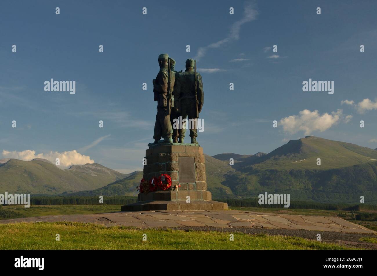 The British Commando Memorial in the Scottish Highlands, UK Stock Photo