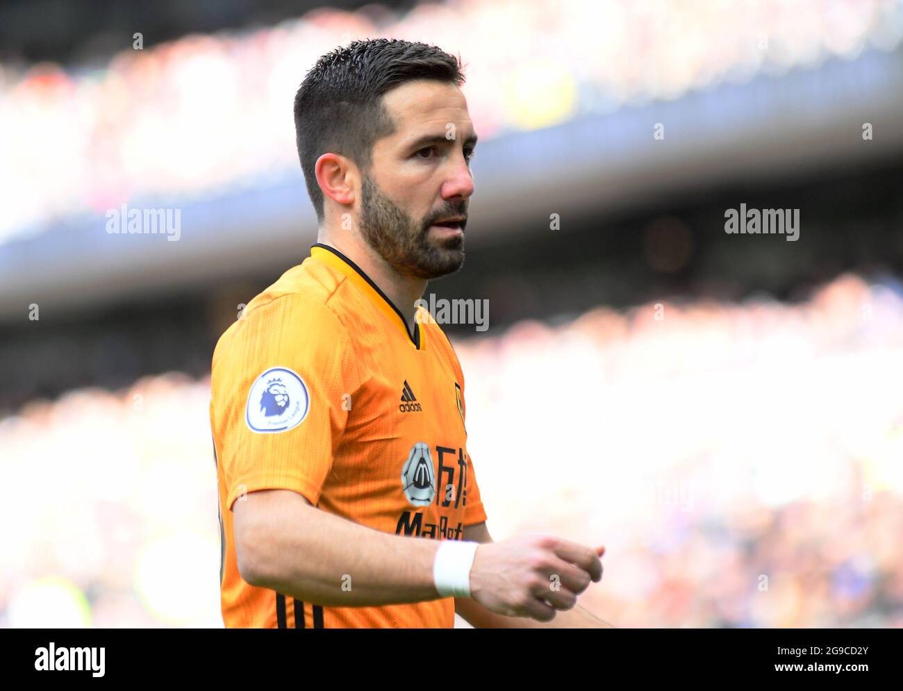 LONDON, ENGLAND - MArch 1, 2020: Joao Moutinho of Wolverhampton pictured during the 2020/21 Premier League game between Tottenham Hotspur FC and Wolverhampton FC at Tottenham Hotspur Stadium. Stock Photo