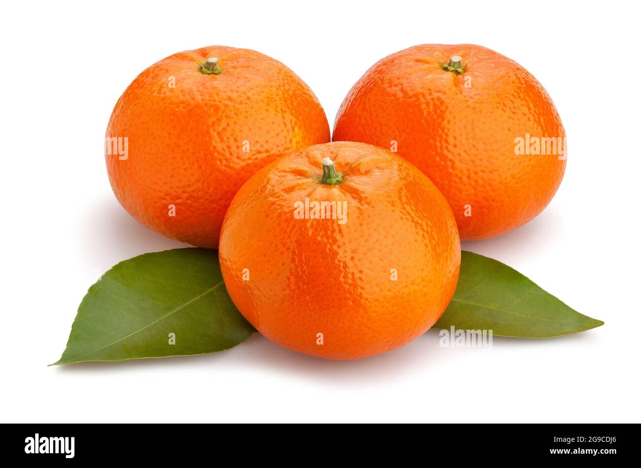 tangerine path isolated on white Stock Photo