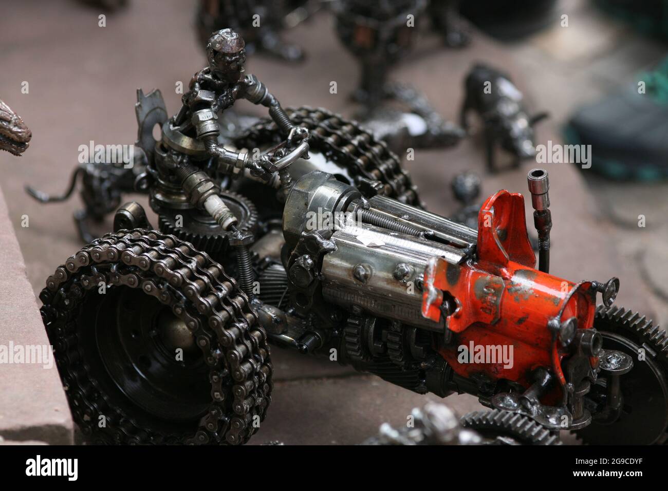 Art with bolts nuts and weld Stock Photo Alamy