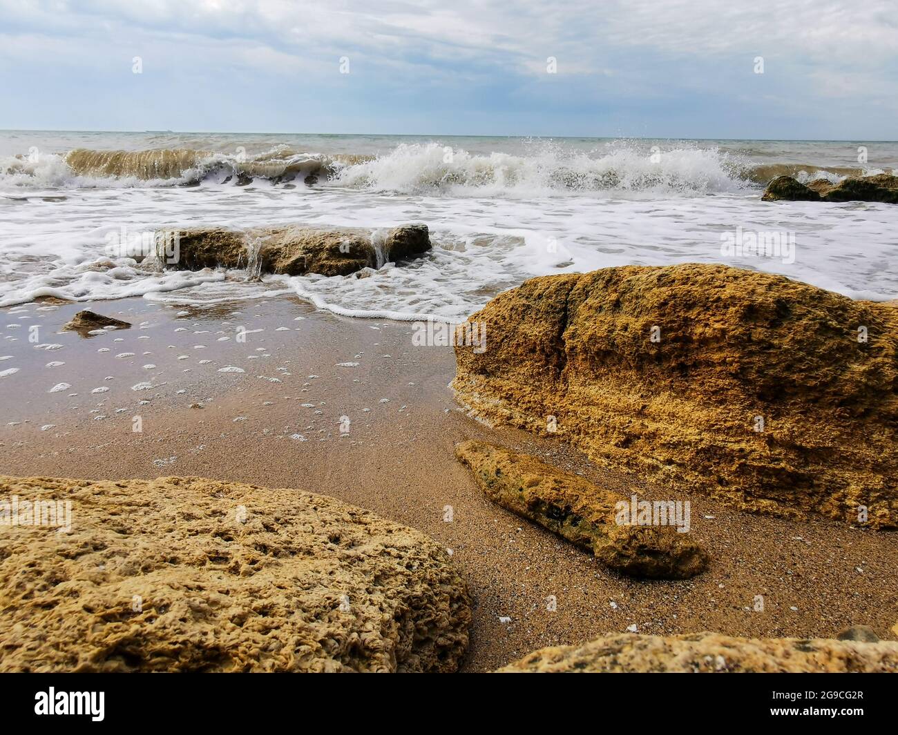 Rock rocky sea shore erosion hi-res stock photography and images - Alamy