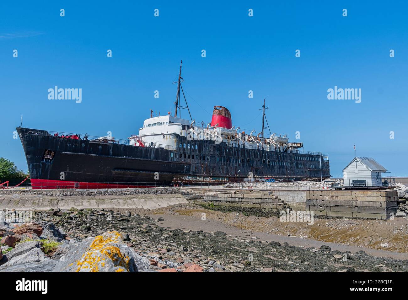 Mostyn North Wales Uk July 18 2021 Tss Duke Of Lancaster Abandoned Railway Steamer Ship Docked In Mostyn Docks Stock Photo Alamy