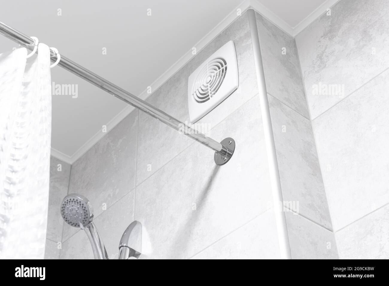 Bathroom ventilation fan in modern interior design apartment Stock