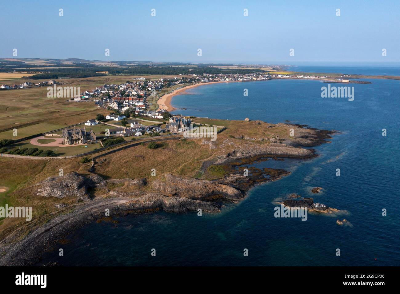 Aerial view of Elie and Earlsferry, East Neuk, Fife, Scotland Stock