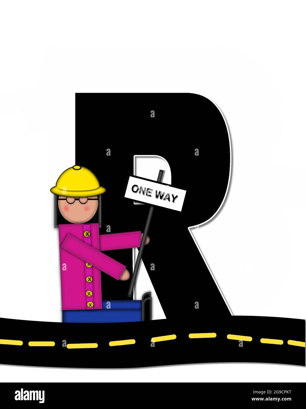 The letter R, in the alphabet set 