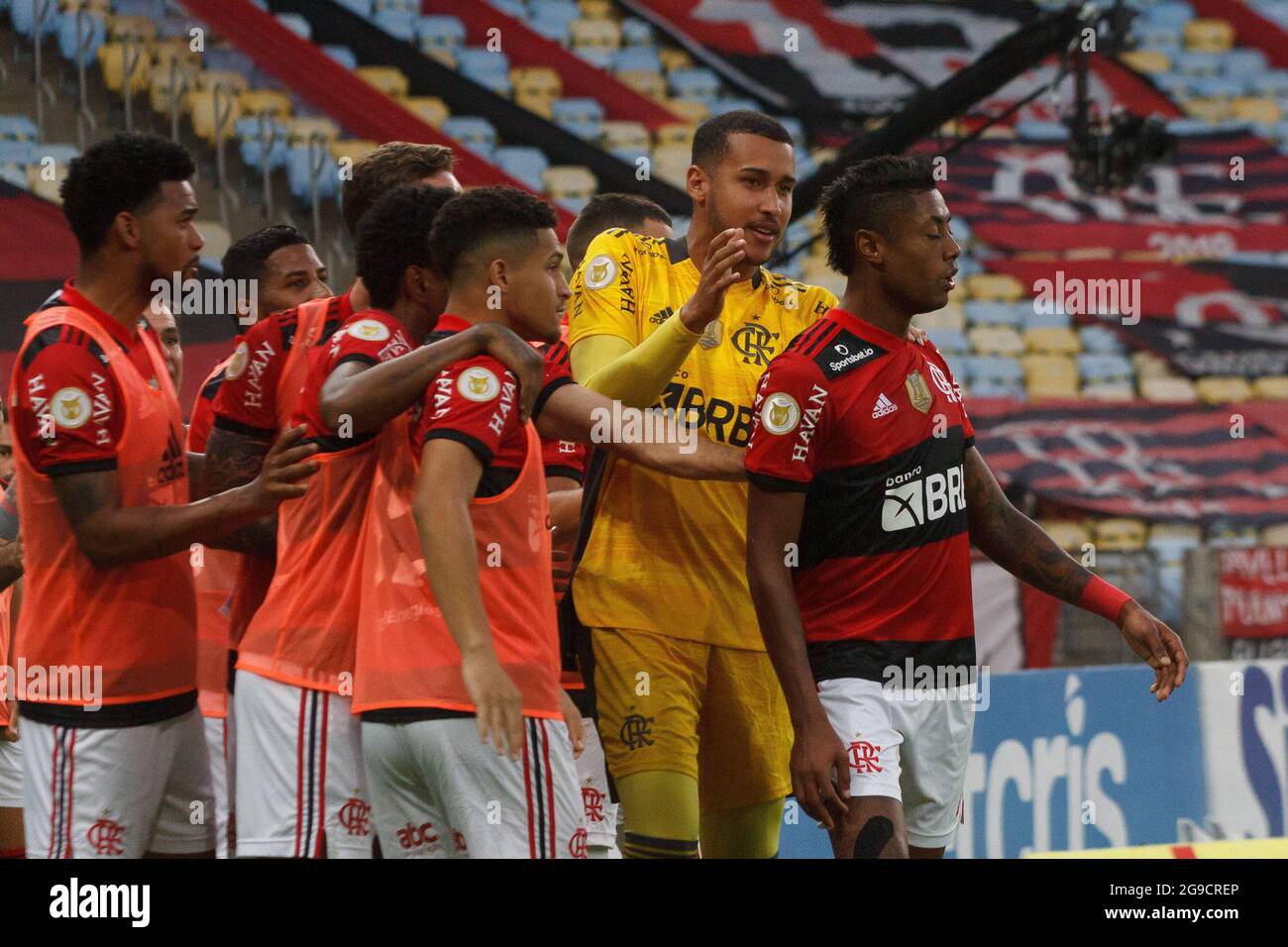 Rio De Janeiro Rio De Janeiro Brasil 25th July 21 Spo Brazilian Soccer Championship Flamengo And Sao Paulo July 25 21 Rio De Janeiro Brazil Celebration Of Goal Scored By Bruno Henrique Rio De Janeiro Rio De Janeiro Brasil 25th July 21 Spo Brazilian Soccer Championship Flamengo And Sao Paulo July 25 21 Rio De Janeiro Brazil Celebration Of Goal Scored By Bruno Henrique
