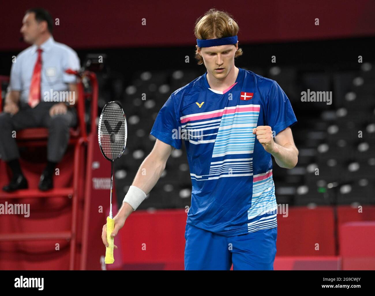 Tokyo, Japan. 25th July, 2021. Anders Antonsen, of Denmark, Badminton,  Tokyo 2020 Summer Olympics. (Credit Image: © Lars Moeller/ZUMA Press Wire  Service Stock Photo - Alamy