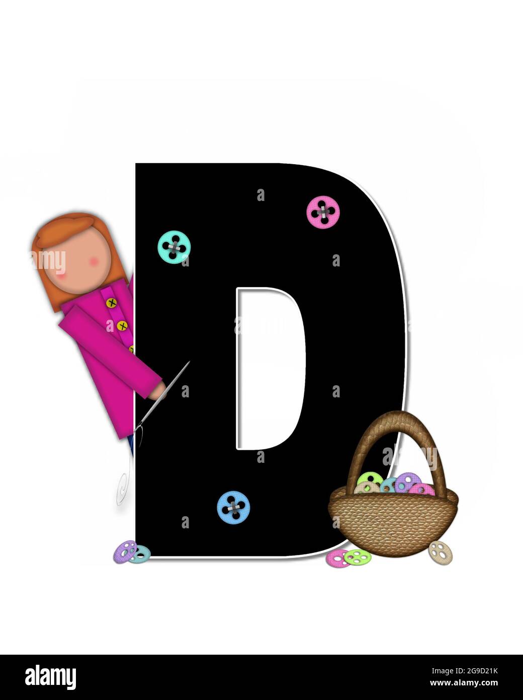 Image Lettr D Button The letter D, in the alphabet set