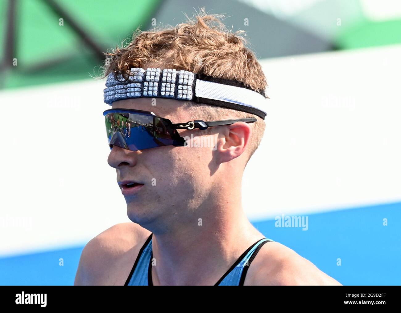 Belgian Triathlete Marten Van Riel pictured in action during the ...