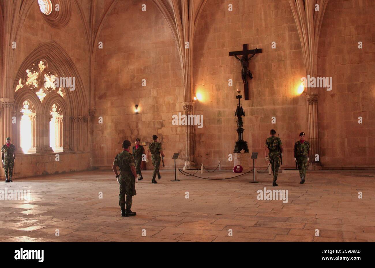 Batalha, Leiria District, Portugal August 20, 2017 Chapter Room and the permanent guard
