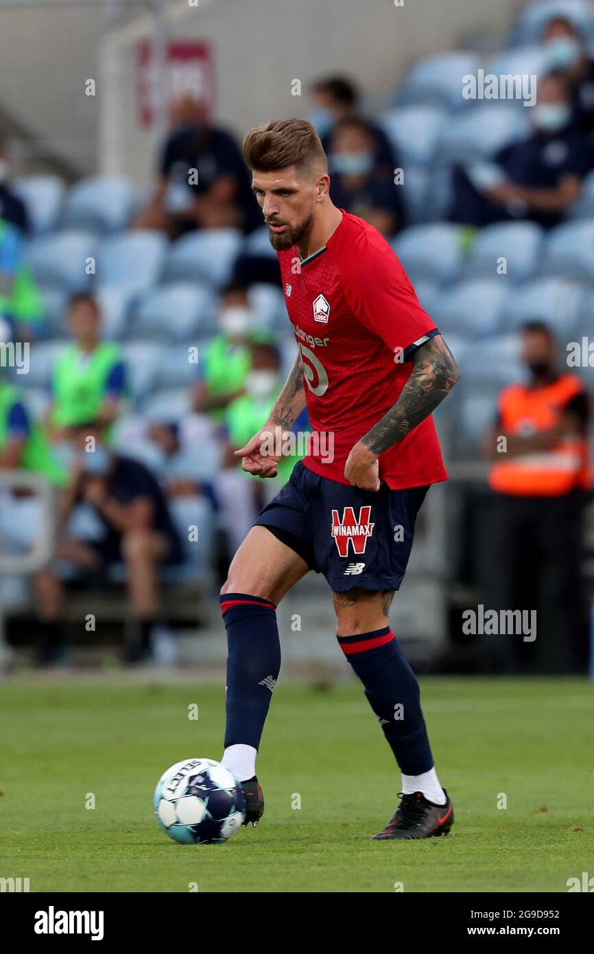 Algarve, Portugal. 25th July, 2021. Miguel da Silva Rocha of Lille OSC in action during the pre-season friendly football match between FC Porto and Lille OSC at the Algarve stadium in Loule, Portugal on July 25, 2021. (Credit Image: © Pedro Fiuza/ZUMA Press Wire) Stock Photo