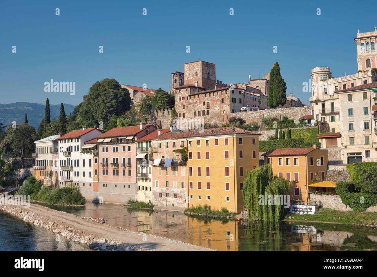 Photo of the panorama of Bassano del Grappa in Italy Stock Photo