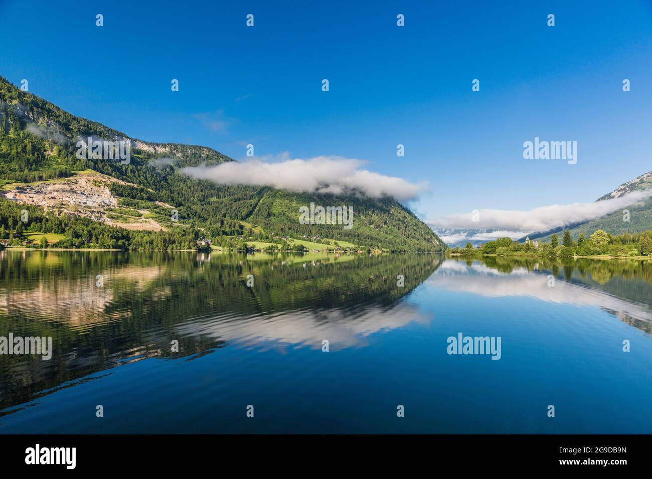 Grundseee vom Ort Gößl, Bad Aussee, Steiermark, Österreich Stock Photo