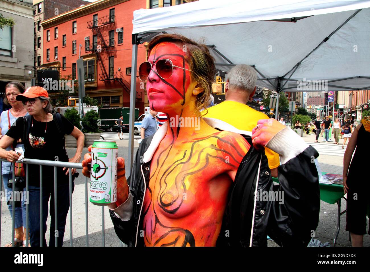 July 25 2021 New York New York Usa New York 8th Annual Body Painting Day Cover 50 Artists And Models Came Out To Showcase There Talent And Paint Living Canvasses After The Painting