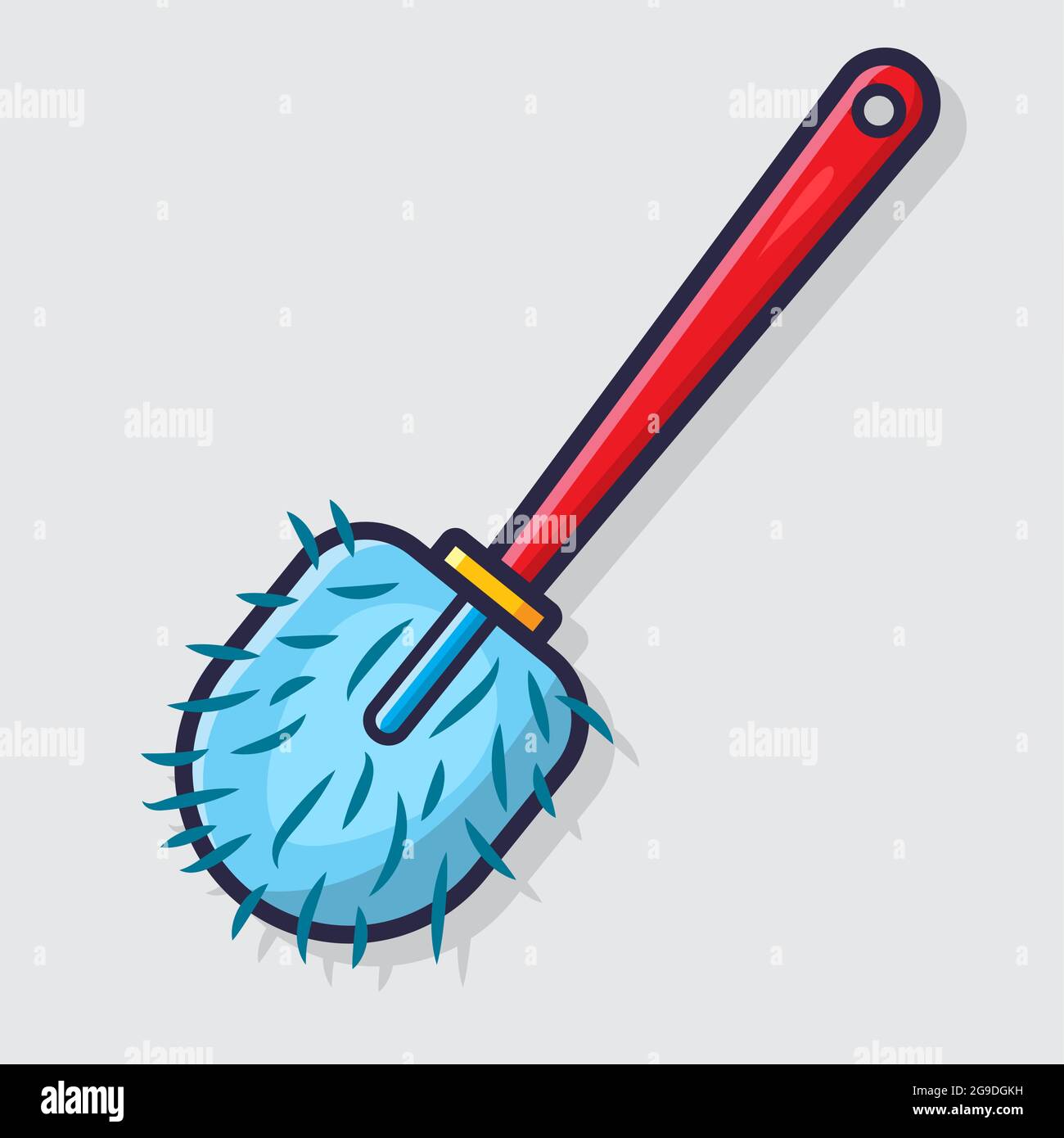 toilet brush isolated vector illustration in flat style Stock Vector