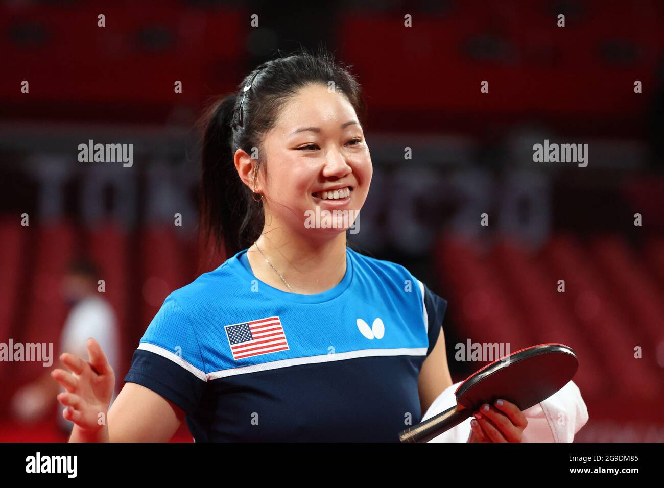 Tokyo 2020 Olympics - Table Tennis - Women's Singles - Round 2 - Tokyo  Metropolitan Gymnasium - Tokyo, Japan - July 26,