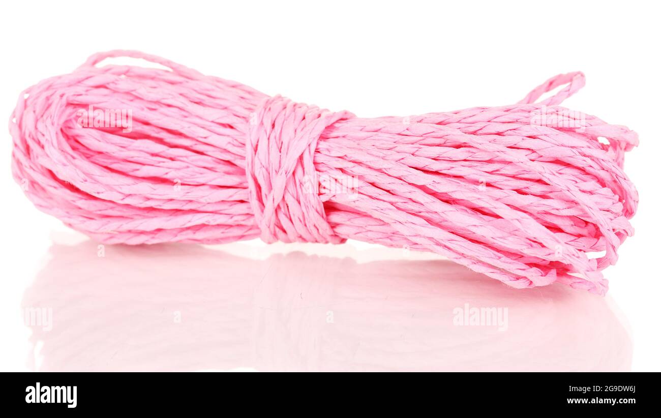 Colored rope isolated on white background Stock Photo - Alamy
