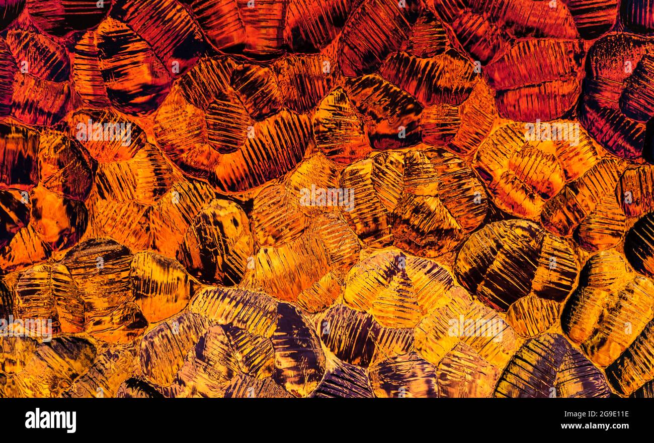 Abstract of pattern glass with a mixture of colors in the pattern Stock ...