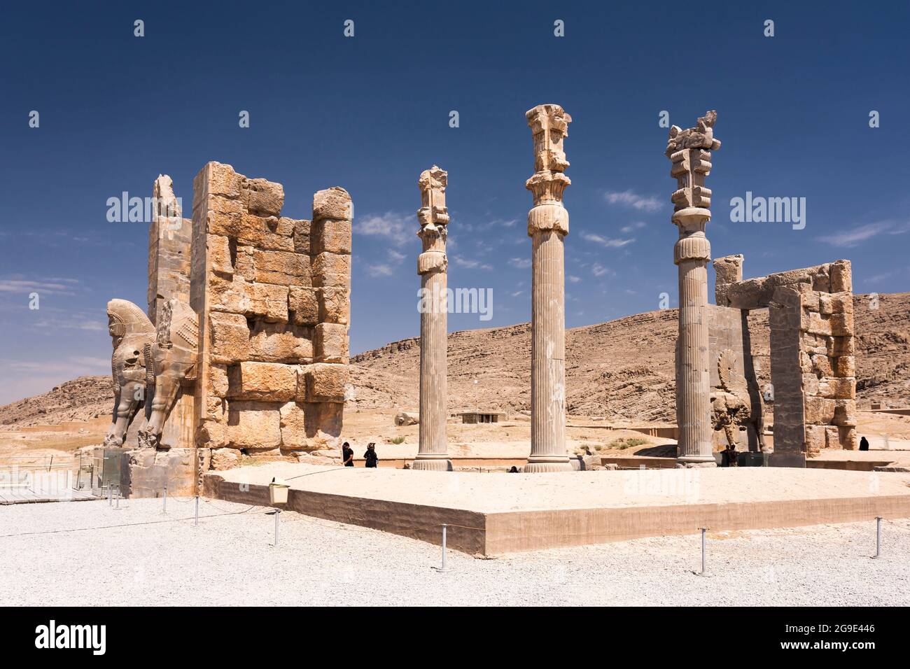 Persepolis, gate of all nations, gate of Xerxes, capital of Achaemenid empire, Fars Province, Iran, Persia, Western Asia, Asia Stock Photo