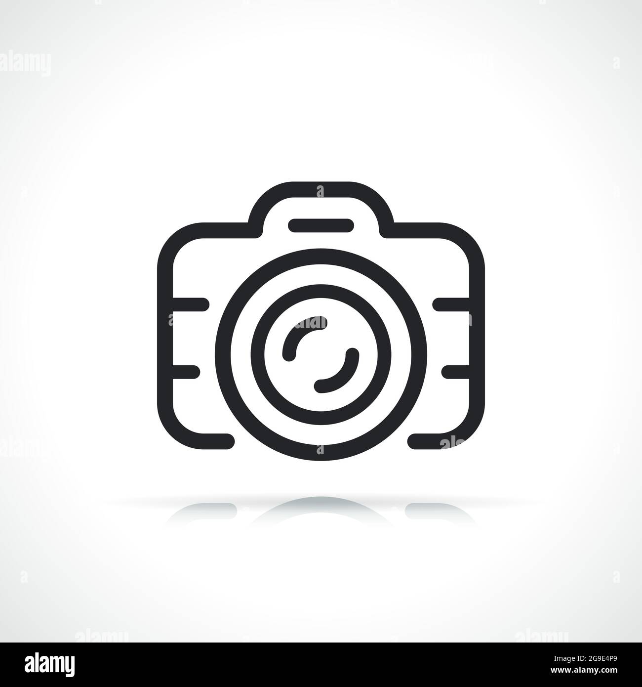 photo camera thin line icon isolated design Stock Vector