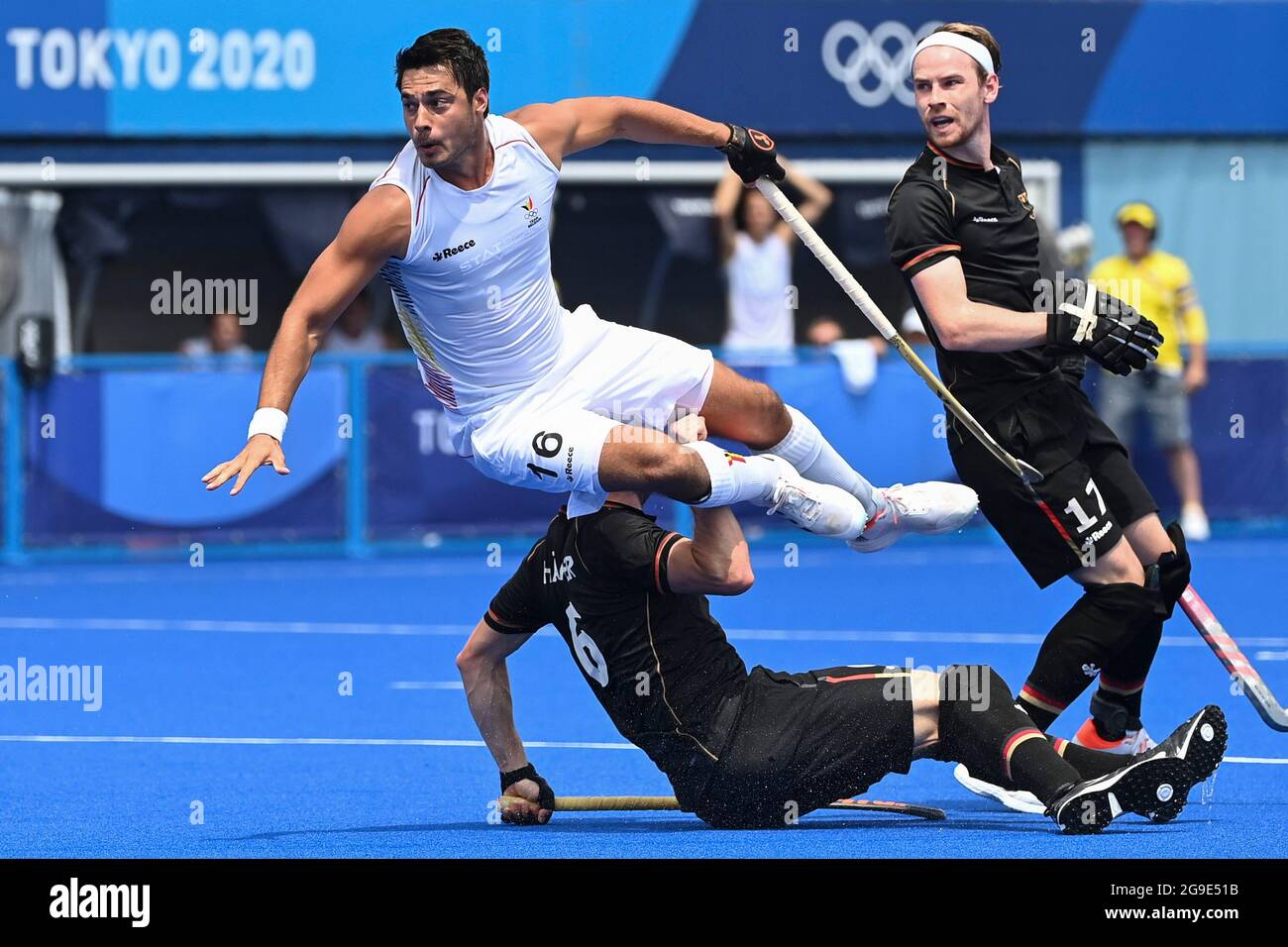 Belgian Hockey player Alexander Hendrickx and German Martin Dominik