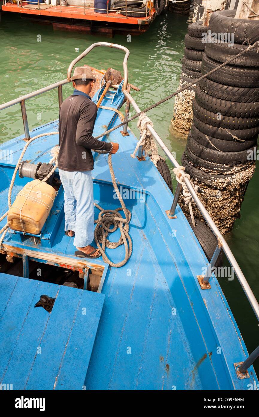 Dive boat docking at Pattaya, Thailand Stock Photo