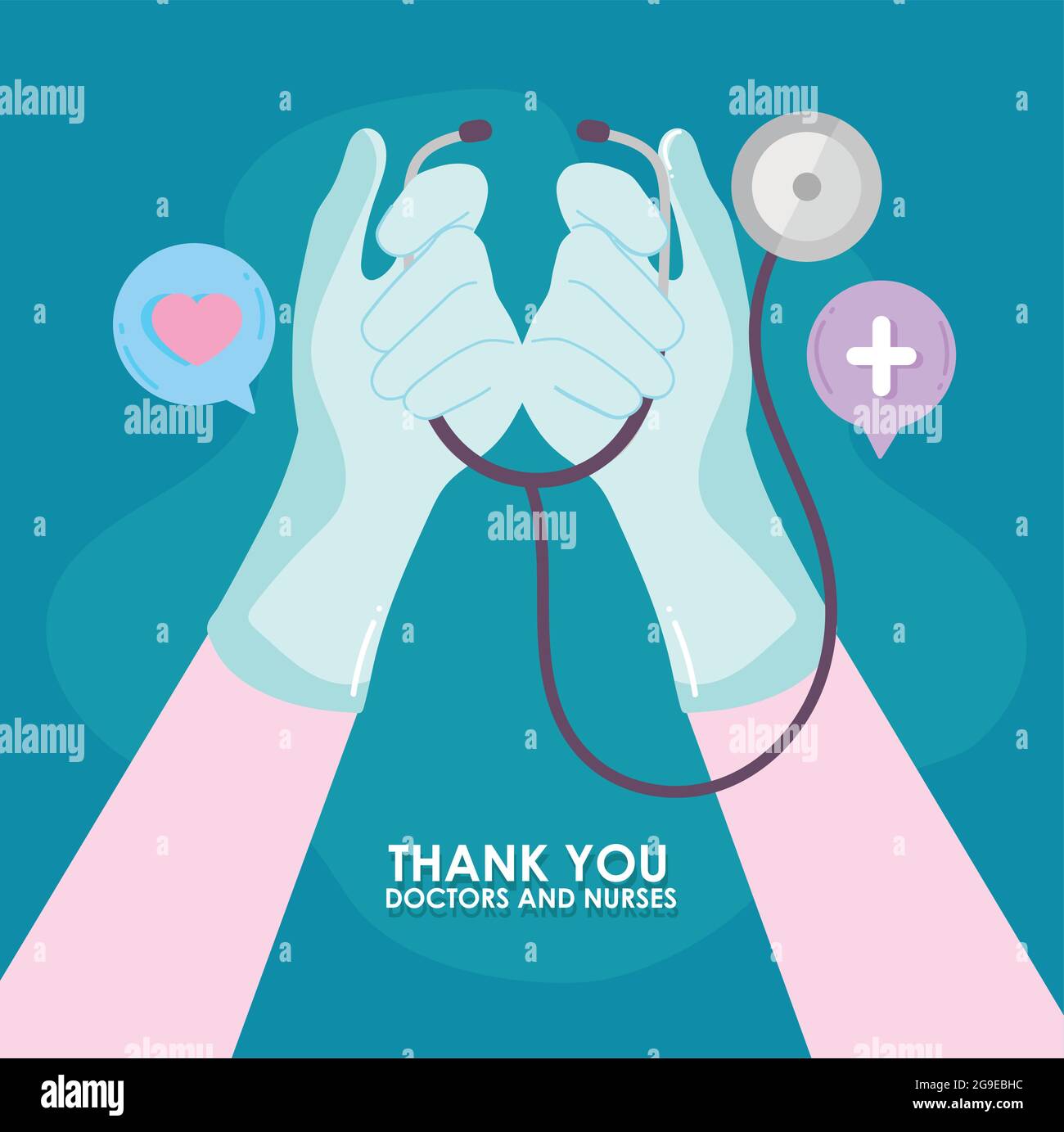 thank you doctors and nurses Stock Vector Image & Art - Alamy
