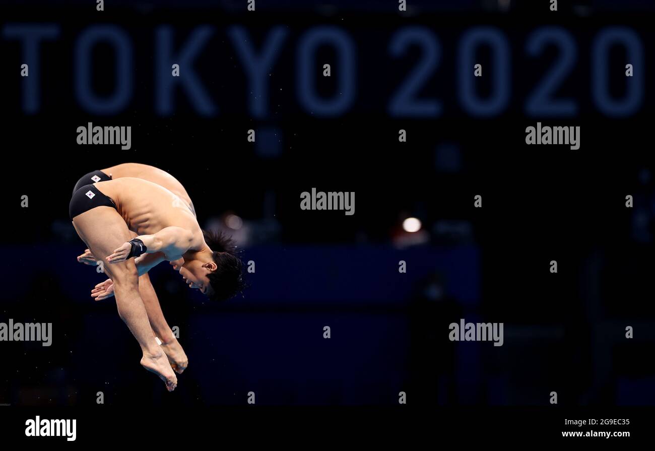 Tokyo 2020 Olympics Diving Men S 10m Platform Synchro Final Tokyo Aquatics Centre Tokyo Japan July 26