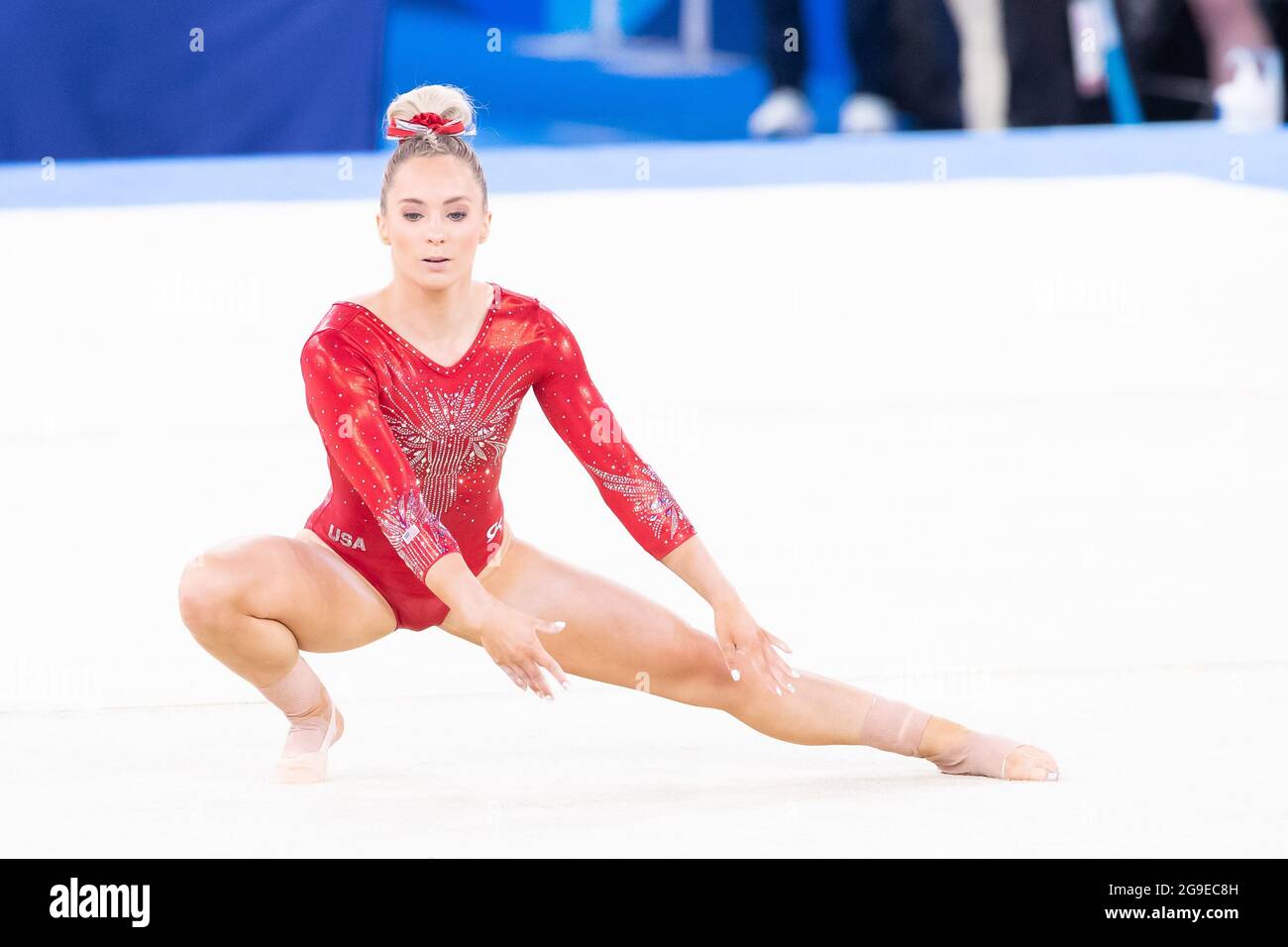 Tokyo, Japan. 25th July, 2021. Mykayla Skinner of United States (397) perform floor routine during the Tokyo 2020 Olympic Games Women's Qualification at the Ariake Gymnastics Centre in Tokyo, Japan. Daniel Lea/CSM}. Credit: csm/Alamy Live News Stock Photo