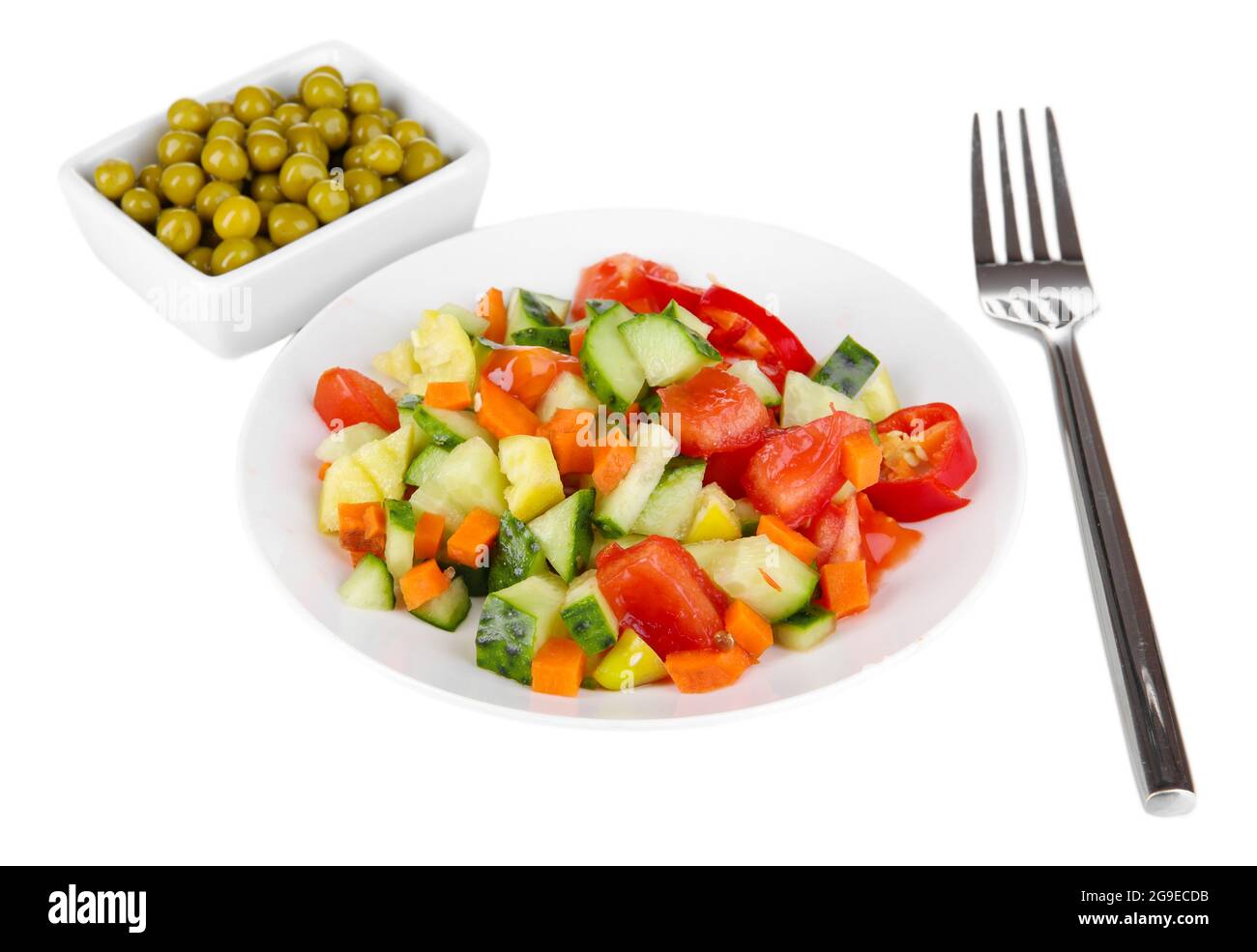 Healthy food on plate isolated on white Stock Photo Alamy