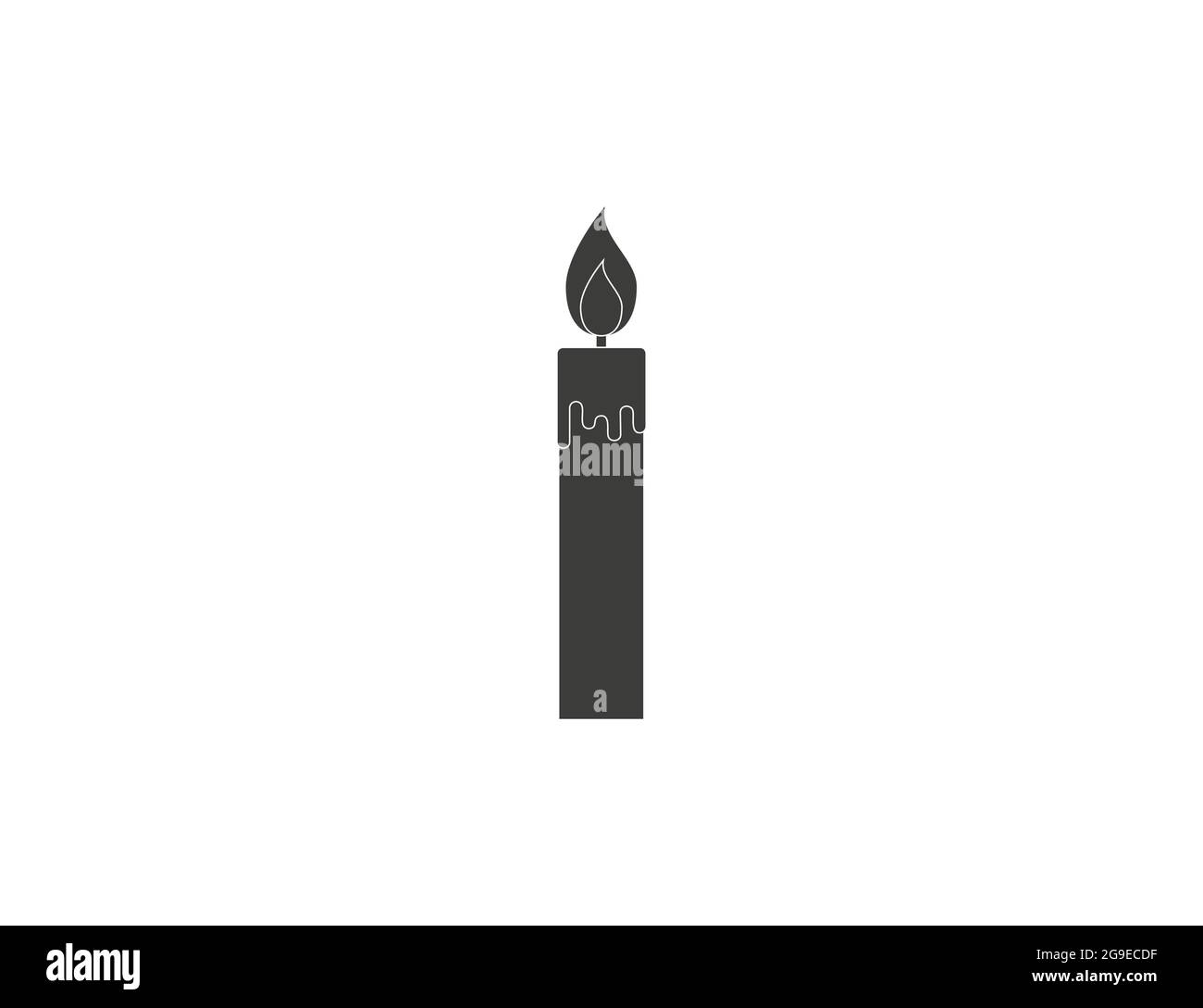 Candle, decoration, fire icon. Vector illustration. flat design Stock ...